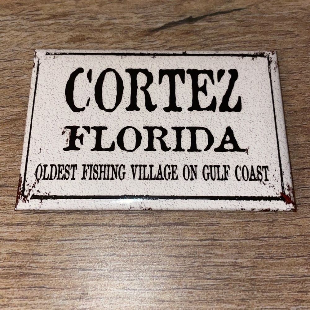🦜 Cortez Florida Oldest Fishing Village on Gulf Coast travel souvenir magnet